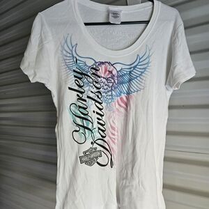 Harley-Davidson White Graphic T-Shirt